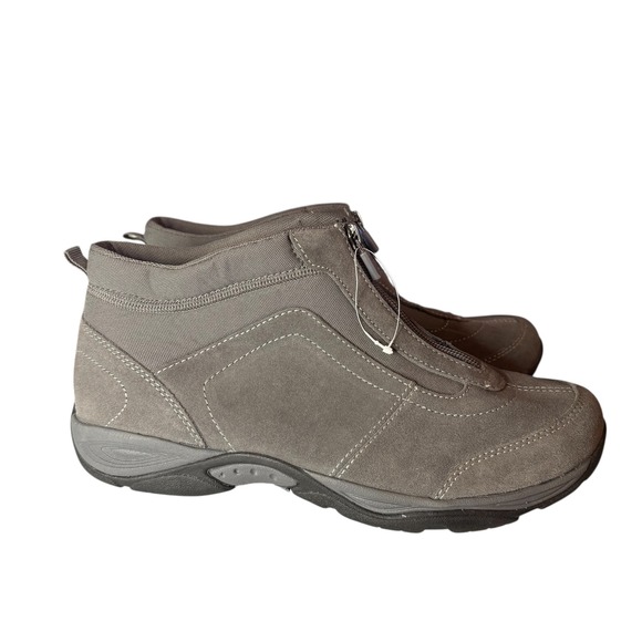 Easy Spirit Explore 24 Women's Ankle Boots Gray Suede Leather Zip Up Size 10 M - Picture 1 of 9